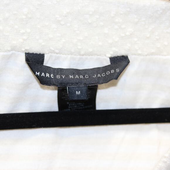 Vintage Marc by Marc Jacobs Cream Cropped Knit Jacket Size Medium - Picture 5 of 6